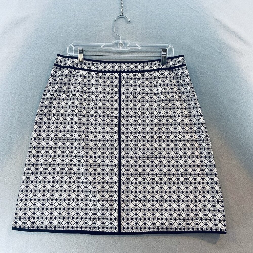 Talbots Black and White A-Line Skirt